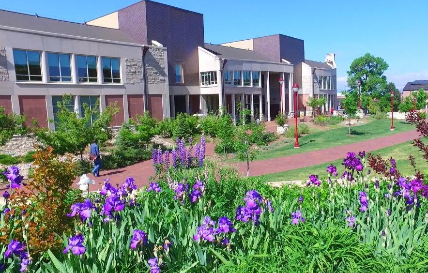 photo of Anderson Academic Commons in spring