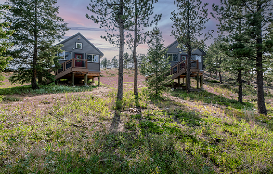 cabins at DU's Kennedy Mountain Campus